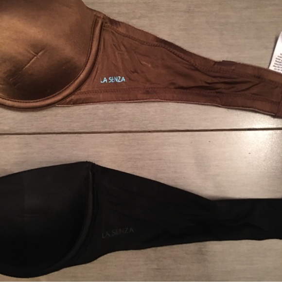 2PCS LA SENZA WOMANS BRAS (32A) BLACK AND BROWN PREOWNED GREAT CONDITION - Picture 5 of 6